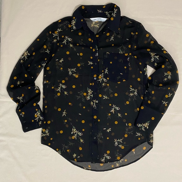 Zara sheer blouse. EUC - Picture 4 of 7